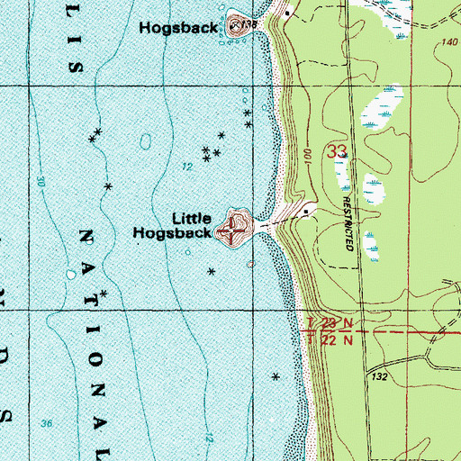 Topographic Map of Little Hogsback, WA