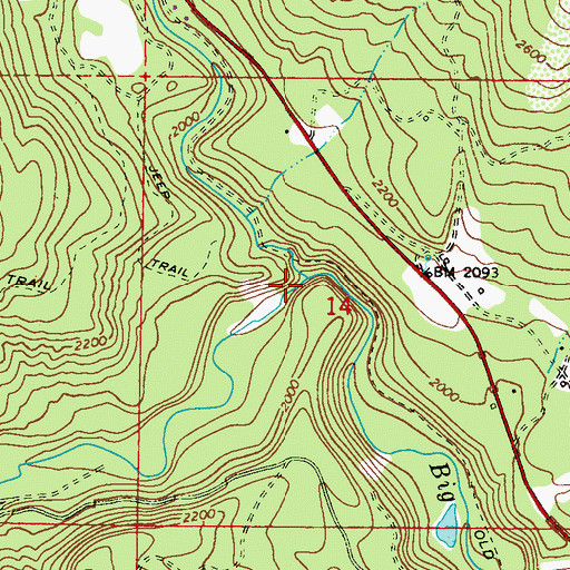 Topographic Map of Little Sheep Creek, WA