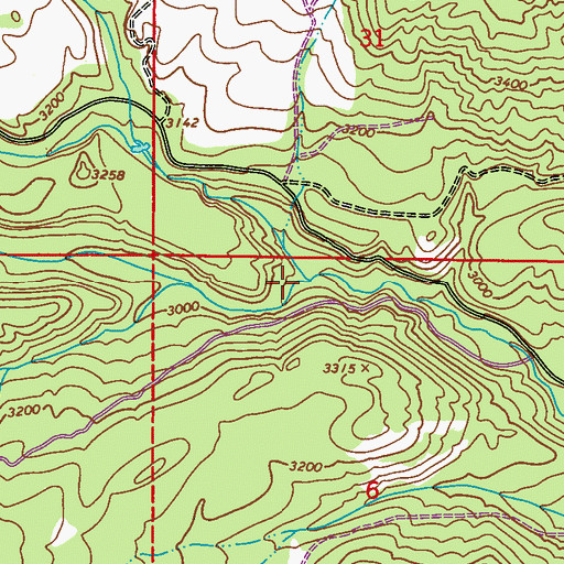 Topographic Map of Little Tacoma Creek, WA