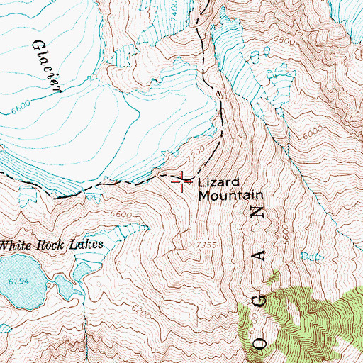 Topographic Map of Lizard Mountain, WA