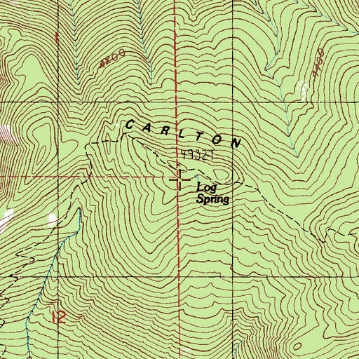Topographic Map of Log Spring, WA