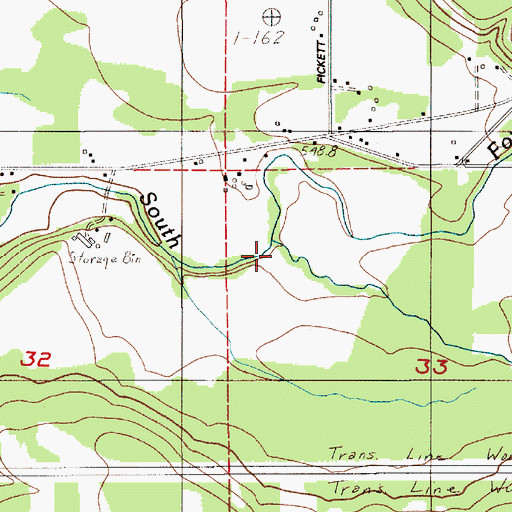 Topographic Map of Lost Creek, WA