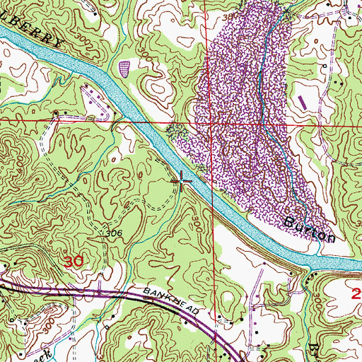 Topographic Map of Mathis Creek, AL