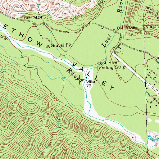 Topographic Map of Lost River, WA