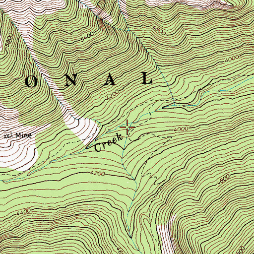 Topographic Map of Louis Creek, WA
