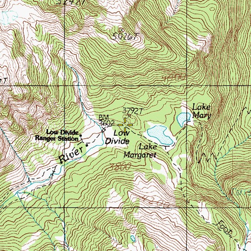 Topographic Map of Low Divide, WA