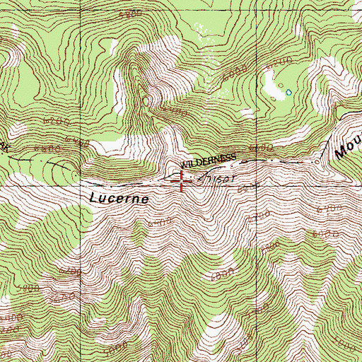 Topographic Map of Lucerne Mountain, WA