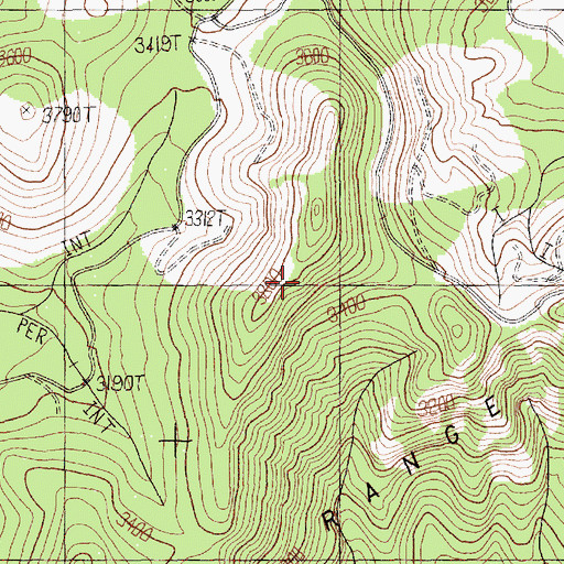 Topographic Map of Lusk Creek Trail, WA