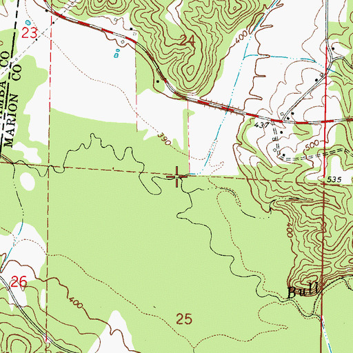 Topographic Map of McConegal Creek, AL