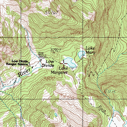 Topographic Map of Lake Margaret, WA