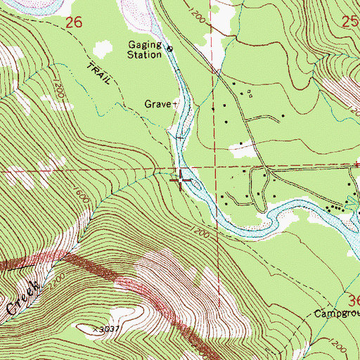 Topographic Map of Margerum Creek, WA