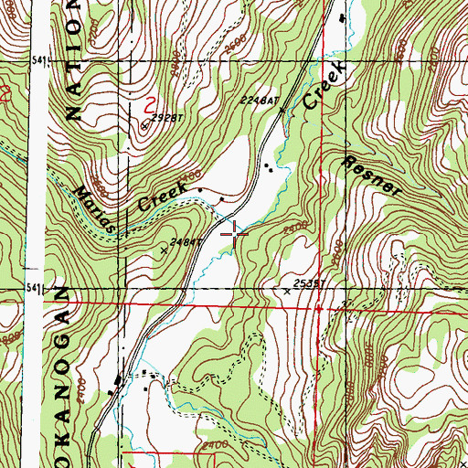 Topographic Map of Marias Creek, WA