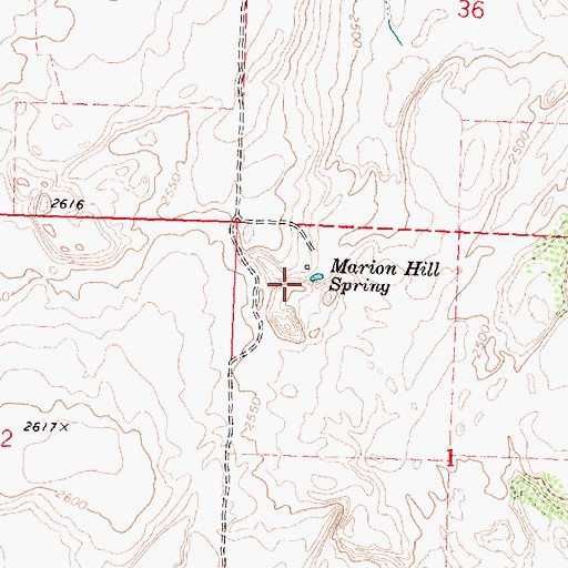 Topographic Map of Marion Hill Spring, WA