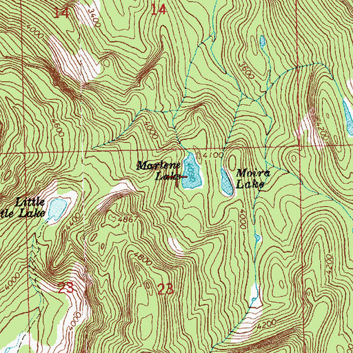 Topographic Map of Marlene Lake, WA