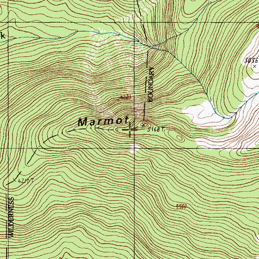 Topographic Map of Marmot Ridge, WA