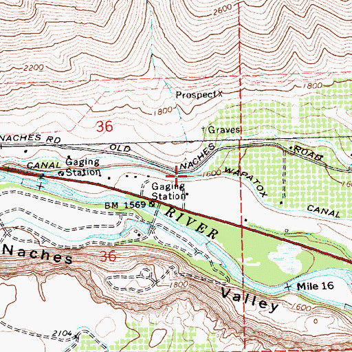 Topographic Map of Meystre Canyon, WA