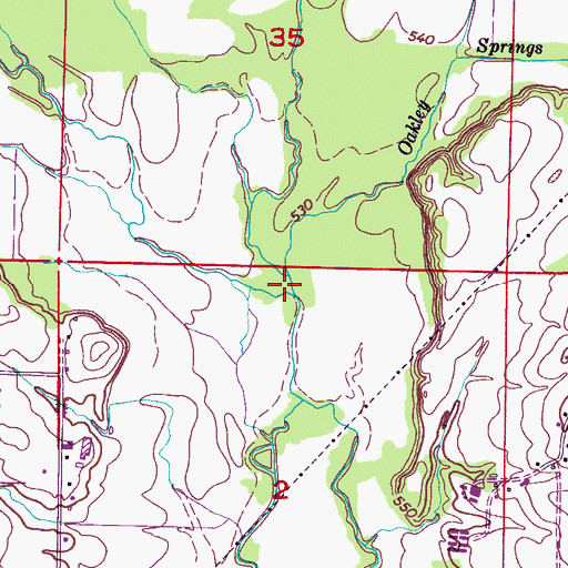 Topographic Map of Middle Cypress Creek, AL