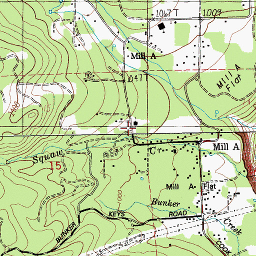 Topographic Map of Mill A School, WA
