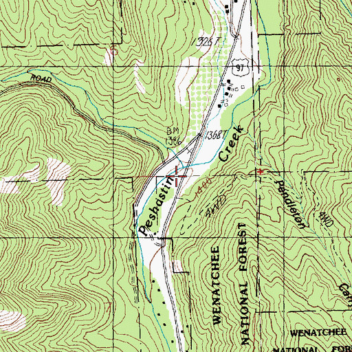 Topographic Map of Mill Creek, WA