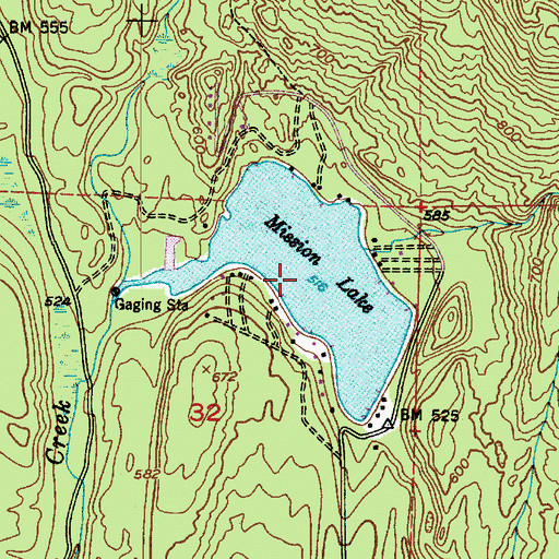Topographic Map of Mission Lake, WA