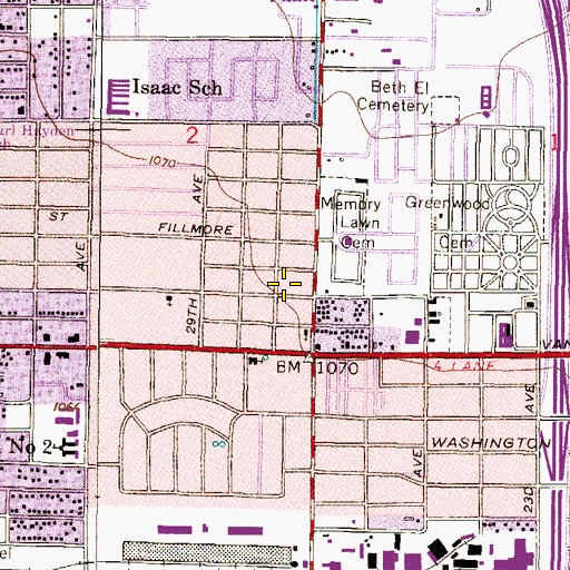 Topographic Map of Willow Park, AZ