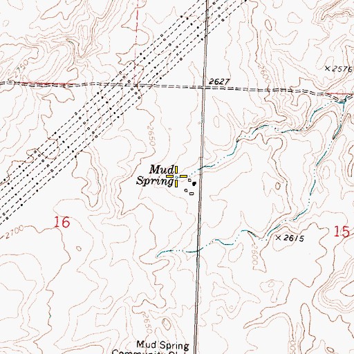 Topographic Map of Mud Spring, WA