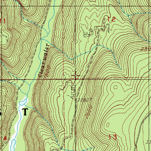 Topographic Map of Muddy River Trail, WA