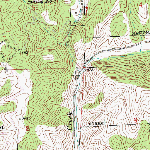 Topographic Map of Murdock Gulch, WA