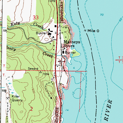 Topographic Map of Nancy Creek, WA