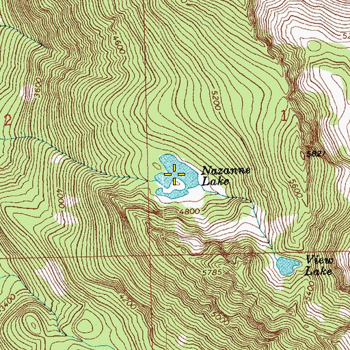 Topographic Map of Nazanne Lake, WA