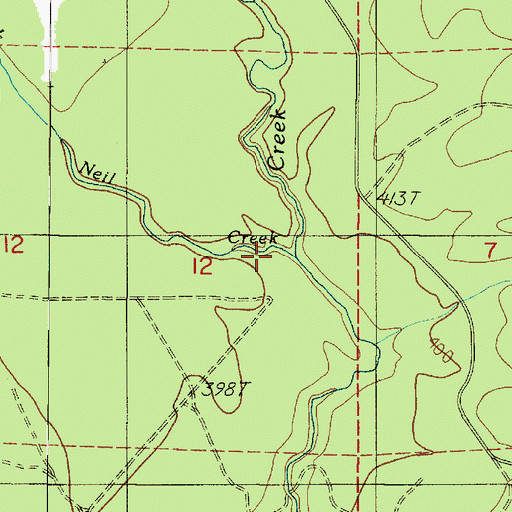 Topographic Map of Neil Creek, WA