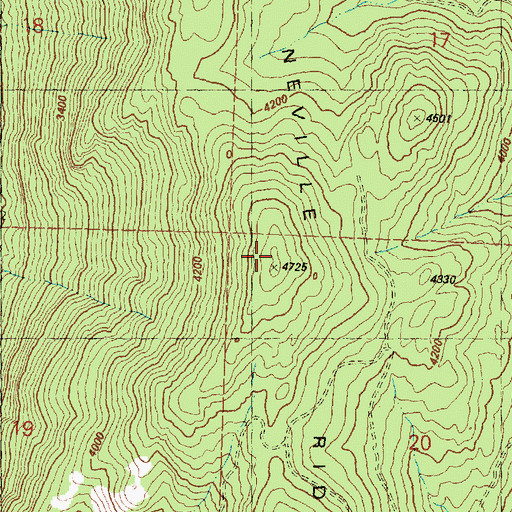 Topographic Map of Neville Ridge, WA