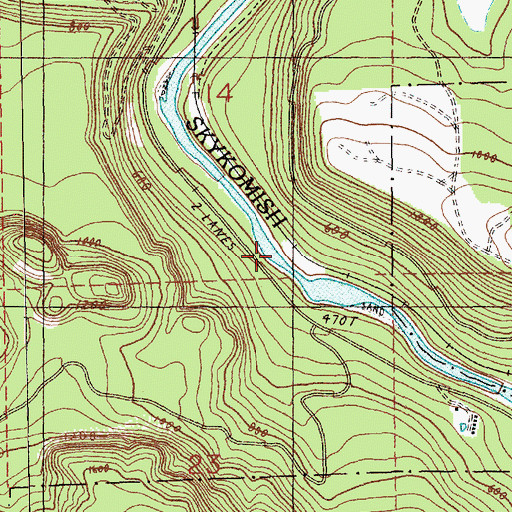 Topographic Map of Noname Creek, WA