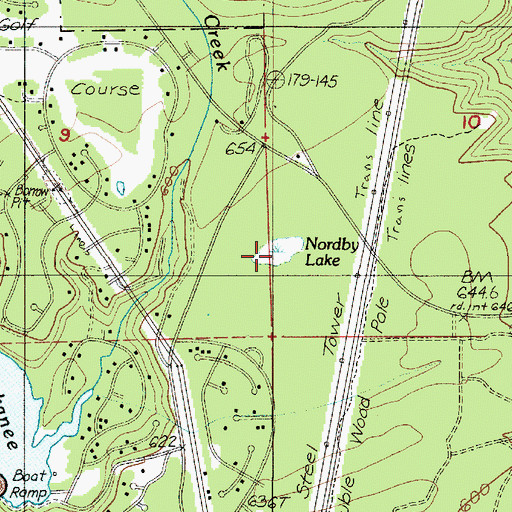 Topographic Map of Nordby Lake, WA