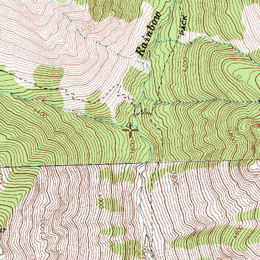Topographic Map of North Fork Rainbow Creek, WA