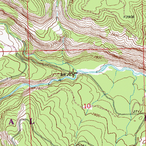 Topographic Map of North Fork Rattlesnake Creek, WA
