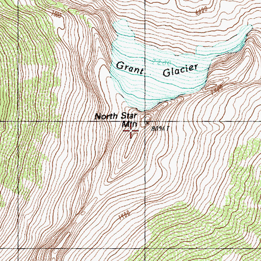 Topographic Map of North Star Mountain, WA