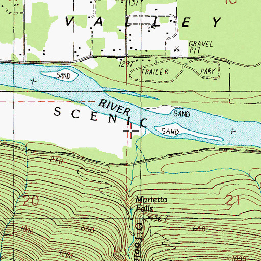 Topographic Map of O'Toole Creek, WA