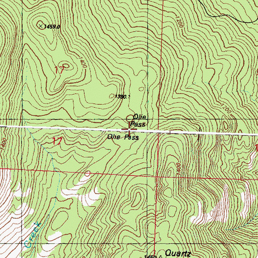 Topographic Map of Olie Pass, WA