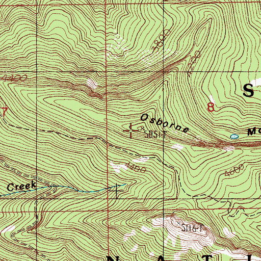 Topographic Map of Osborne Mountain, WA