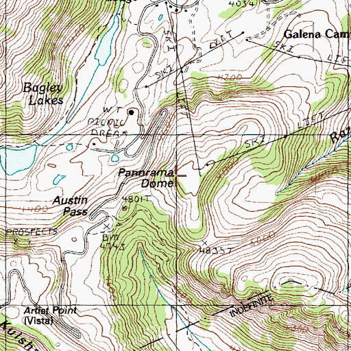 Topographic Map of Panorama Dome, WA