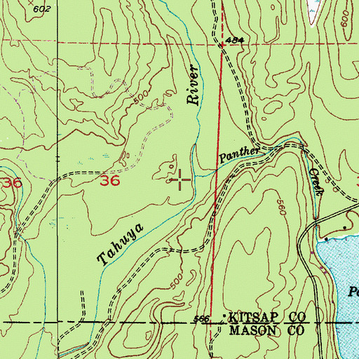 Topographic Map of Panther Creek, WA