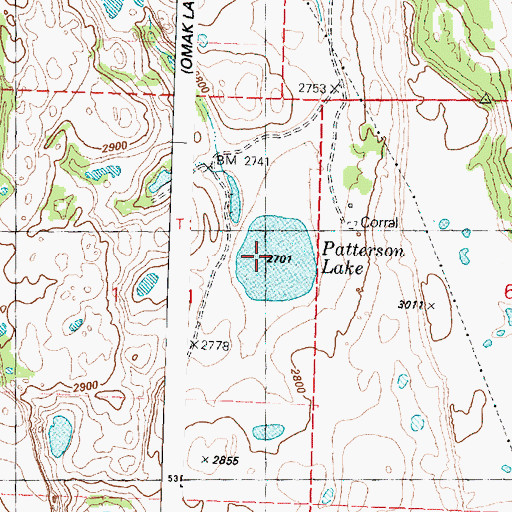 Topographic Map of Patterson Lake, WA