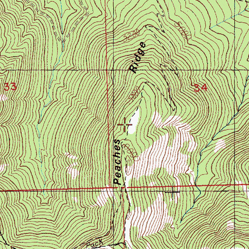 Topographic Map of Peaches Ridge, WA