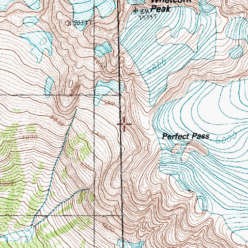 Topographic Map of Perfect Pass, WA