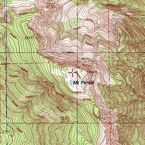Topographic Map of Mount Persis, WA