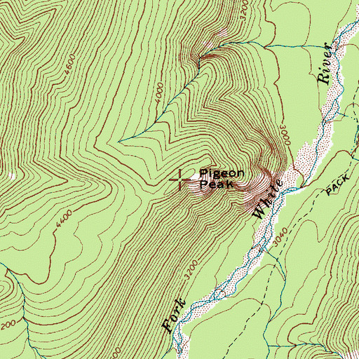 Topographic Map of Pigeon Peak, WA