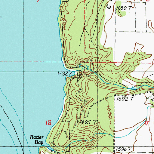 Topographic Map of Pleasant Valley, WA