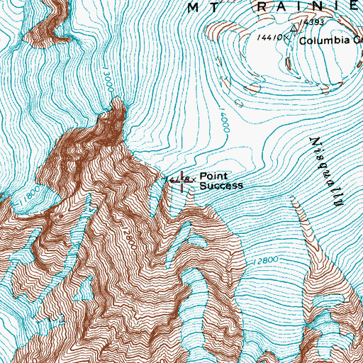 Topographic Map of Point Success, WA