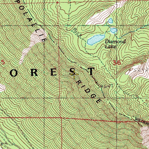 Topographic Map of Polallie Ridge, WA